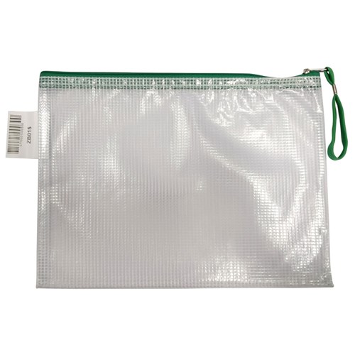 DataMax Mesh Envelope with Zip B5 373x210mm Assorted_GRN - Theodist