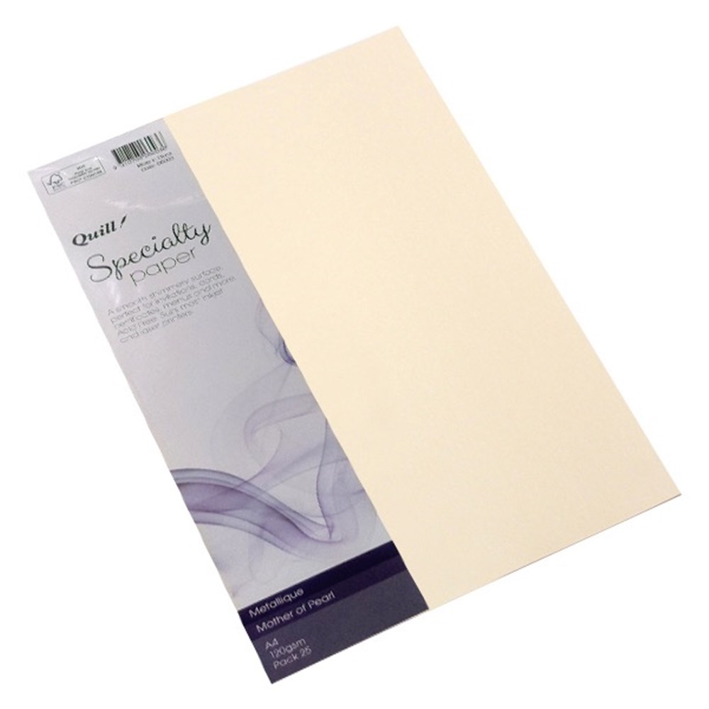 Coloured Board - METALLIQUE PAPER A4 PEARL QUILL 120gsm 25/PACK ...