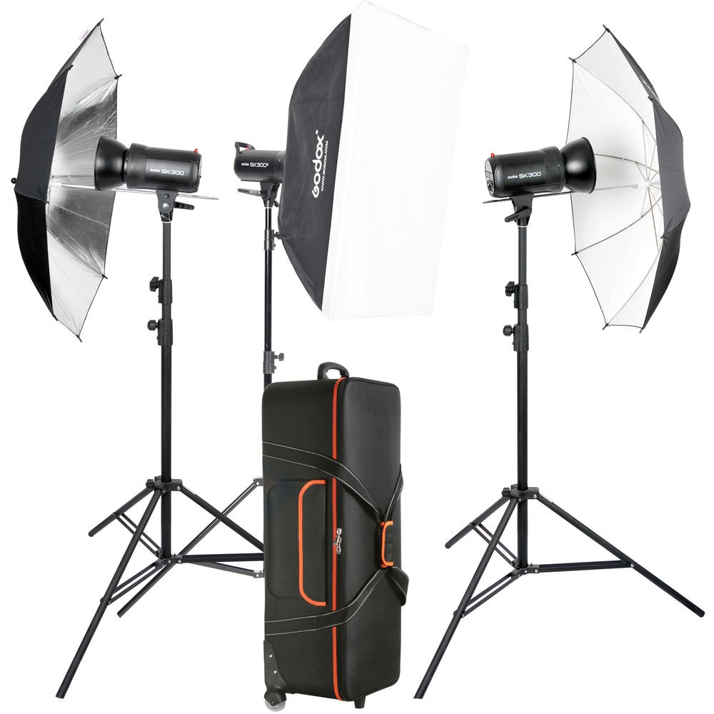 Godox SK300II 3Light Studio Flash Kit Theodist